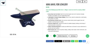 แท่นตีเหล็กขนาดเล็ก น้ำหนัก 450 กรัม เครื่องมือทำเครื่องประดับ เครื่องมือช่างทอง เครื่องมือทำงานเครื่องประดับ เครื่องมือช่าง | หมายเลขสินค้า: GS-01A - Product Image 3