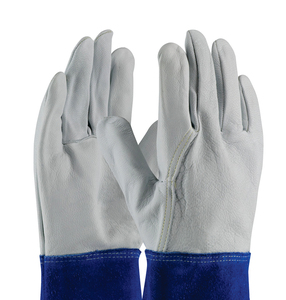 Holy Signs International HSI-0018 Leather Welding <b>Gloves</b> Yellow Color Straight Thumb Cotton Liner Molten Metal Splash Resistant - Product Image 5