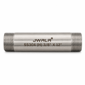 Raccord de tuyauterie en acier inoxydable 304 de précision, longueur 12 pouces, diamètre 3/8 pouce, connecteur mâle fileté pour tuyauterie industrielle - Product Image 1