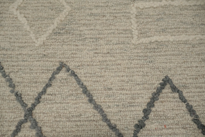 Tapis moderne abstrait tufté à la main, rectangulaire, en laine et coton, réversible, ignifuge, écologique, rembourré pour salon - Product Image 6