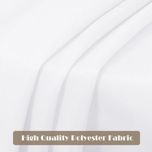 Set di 6 Tovaglie Rettangolari Bianche in Poliestere 60 x 84 Pollici, Lavabili, Resistenti alle Macchie e alle Pieghe, Adatte per Tavoli da 4 Piedi - Product Image 2