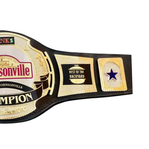 Johnsonville 7-Time Champion Belt Best of the Backyard Design Premium Quality Black Strap with Gold Plate - Product Image 4