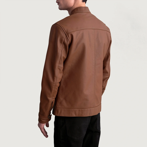 2026 Men's Leather <b>Jacket</b> or Spring Autumn Motorcycle Style Natural Leather <b>Slim</b> <b>Fit</b> Biker Coat Customized Leather <b>Jackets</b> - Product Image 6