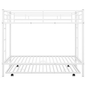 Letto a castello bianco a due piazze con letto estraibile in metallo - Vecchio SKU MF192387AAK - Product Image 6