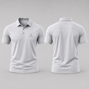 <b>Mens</b> <b>White</b> Performance <b>Polo</b> Shirt Custom Logo Short Sleeve Golf Tennis Sportswear Breathable Athletic Uniform - Product Image 4