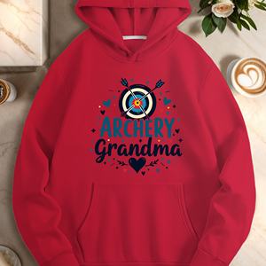 เสื้อมีฮู้ดลำลองสำหรับผู้หญิงยิงธนูคุณยาย - Product Image 1