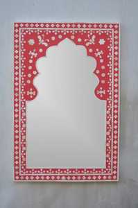 Cadre de miroir mural en os incrusté, finition de luxe pour hôtels, décoration murale de chambre, cadre de miroir en os incrusté - Product Image 1