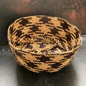 Foldable Natural Seagrass <b>Belly</b> <b>Basket</b> with Handles – Multifunctional Boho Vintage Storage Tote for Home Decor - Product Image 6
