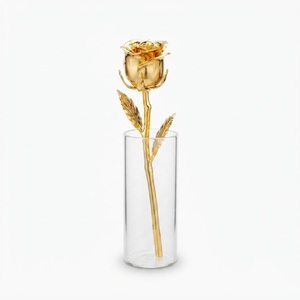 Rosa Preservada en Oro de 24K, Flor Real Bañada en Oro de 24K, Regalo de Flor Dorada Eterna de Lujo para el Día de San Valentín o Aniversario - Product Image 4