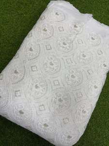Premium Sequence Embroidery Fabric For Women Fashion Wear Designer <b>Garments</b> Party Wear Dresses Kaftan Abaya Bridal Wear - Product Image 2