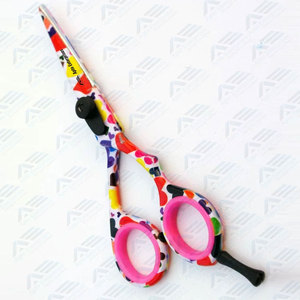 Ciseaux et tondeuses de coiffure en acier 440C pour salon de coiffure, ciseaux de barbier multicolores, coupe de cheveux, marque privée - Product Image 6