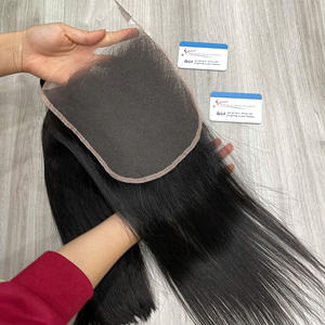 Soldes de fin d'année : Extensions de cheveux vietnamiens, frontale en dentelle noire HD, raie au milieu, pour perruques en cheveux naturels - Product Image 4
