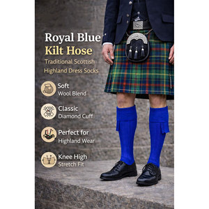 Complétez votre tenue écossaise traditionnelle avec nos chaussettes de kilt haut de gamme pour hommes. Conçu pour les événements des Highlands, les mariages, les cérémonies - Product Image 2