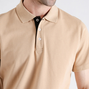 Chemises polo pour hommes en coton biologique 100% avec logo brodé, t-shirt d'été doux et respirant, vêtements décontractés - Product Image 6