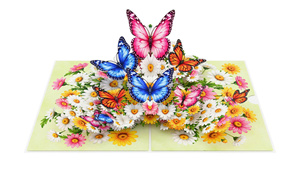 Premium 3D Pop Up Floral Butterfly Greeting <b>Card</b> Custom Handmade Paper <b>Gift</b> <b>Card</b> for Birthday Wedding Anniversary Celebration - Product Image 2