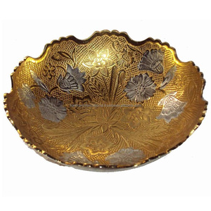 Frutero de Metal Ecológico de Diseño Clásico Personalizado, Chapado en Oro y Plata, de 5 Pulgadas, Sostenible, Pulido y Elegante para Bodas - Product Image 1