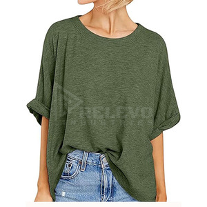 T-shirt Homme Oversize à Manches Courtes Col Rond Décontracté Tricoté 100% Coton Coupe Ample Teint Uni Confortable pour l'Entraînement Logo Avant 320g - Product Image 3