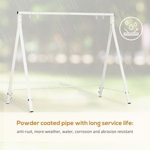 "Indoor Metal Porch <b>Swing</b> Stand Heavy Duty <b>Swing</b> <b>Frame</b> 660 LBS Weight Capacity Hanging Chair Stand Backyard Patio Lawn" - Product Image 4
