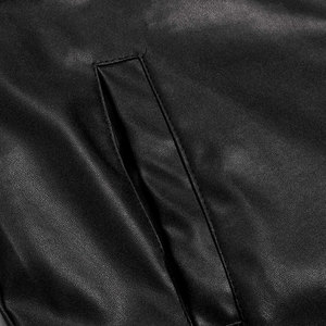 100% <b>Top</b> <b>High</b> Quality Comfortable Breathable Men Black Cow Skin <b>Leather</b> Jacket Winter Warm Long Sleeve Stand Collar Streetwear - Product Image 4
