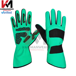 Guantes de Carreras Simulados Personalizados de Fabricante OEM, Guantes de Karting de Cuero Sintético de Alto Rendimiento con Muñequera Elástica - Product Image 4