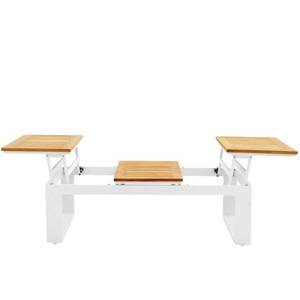 Modern Teak Outdoor Hanno <b>Coffee</b> <b>Table</b> <b>Garden</b> Set Steel Frame Weather Resistant Design Eco-Friendly Durable for 2 Seating - Product Image 4