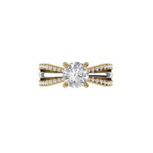 แหวนเพชรทรงกลมเจียระไนแบบ Super Round Cut เพาะเลี้ยงในห้องปฏิบัติการ ทอง 9K 14K 18K สำหรับผู้หญิง เครื่องประดับหมั้น แหวนแต่งงาน เครื่องประดับชั้นดี - Product Image 3