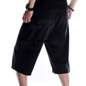 Pantalones Cortos de Mezclilla Casuales para Hombre, 100% Algodón Ecológico, Transpirables, de Secado Rápido, Largura hasta la Rodilla, Ajuste Suave - Product Image 4