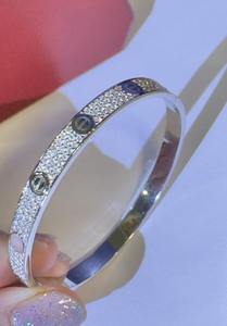 Custom Luxury Stainless Steel Zircon Lovers <b>Charm</b> Bracelet Tai Silver Classic Christian Unisex Anniversary Silver Plated - Product Image 3