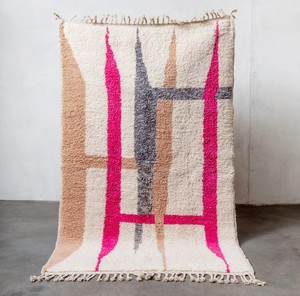 Tapis marocain en laine fait main coloré Beni Mrirt, tapis marocain tissé à la main, décoration intérieure en jute, OEM - Product Image 6