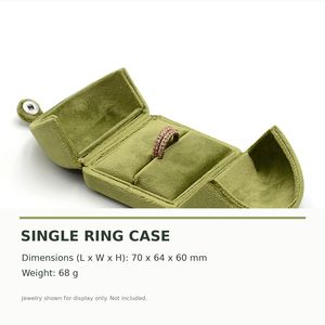 Estuche de Viaje de Terciopelo de Lujo para Joyas, Caja de Almacenamiento Portátil para Anillos, Collares y Colgantes, Bolsa Organizadora de Joyas Suave, Embalaje para Regalo - Product Image 5