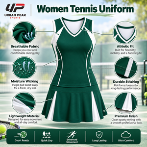 Premium Women <b>Tennis</b> Uniform Featuring <b>Pleated</b> Sports <b>Skirt</b> Breathable Athletic Top And Elegant Styling For Court Performance - Product Image 6