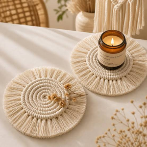 Rattan <b>Trivets</b> Tea Pot Holder Natural Hand-Made Rattan Heat-Resistant Placemat Rattan <b>Trivets</b> Customized Sale - Product Image 2