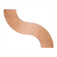 Table Pliante en Bois Courbé Moderne en Contreplaqué Demi-Lune en Forme de S Serpentine pour Repas à la Ferme, Hôtels, Mariages et Événements en Extérieur