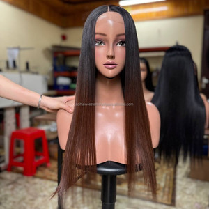 Perruques en cheveux humains vietnamiens les plus vendues, perruques Lace Front en cheveux bruts, longues et lisses, cheveux vierges, densité 200%, sans colle, sans nœuds - Product Image 5