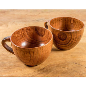 Craft Emporium exporte des tasses à thé et à expresso en bois à double paroi avec soucoupe, design moderne et écologique pour la maison et les voyages - Product Image 5