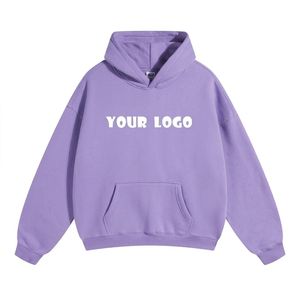 Unisex Luxury Pullover <b>Hoodie</b> 100% Cotton Custom Logo Printing Embroidery Solid Streetwear Brand Hooded Blank <b>Plain</b> Sweatshirts - Product Image 6