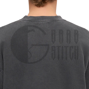 Custom <b>Vintage</b> Washed Crewneck <b>Sweatshirt</b> Heavyweight Cotton Oversized Pullover Unisex OEM ODM Manufacturer - Product Image 5