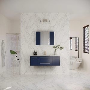 Wooden Bathroom Vanity with Integrated Sink Drawers <b>Cabinets</b> Easy Assembly Modern <b>Wall</b>-<b>mounted</b> VN Bathroom Furniture - Product Image 1