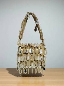 Bolso de mano de trabajo con espejo de lujo para mujer, ropa de fiesta étnica, monedero de boda indio al por mayor - Product Image 2