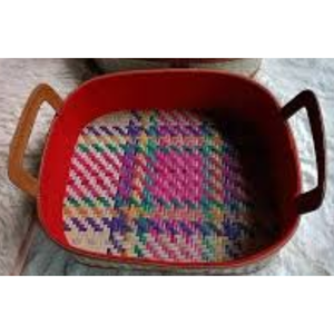 ถาดเสิร์ฟเชตัลปาตีทำมือพร้อมหูจับ - เป็นมิตรกับสิ่งแวดล้อม น้ำหนักเบา ของขวัญสำหรับรอมฎอนและดิวาลี เหมาะสำหรับการรับประทานอาหารที่บ้านและตกแต่งโต๊ะ - Product Image 5