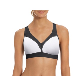 Custom Logo Solid Color Medium Support Y-line Straps Polyester/Nylon Comprehensive Training Top Shockproof <b>Strapless</b> Sports Bra - Product Image 1