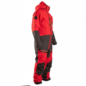 Combinaison de ski unisexe imperméable 10 000 mm OEM, coupe-vent, à capuche, avec blocs de couleur, extensible, pour homme, femme, couple, ensemble pantalon de snowboard - Product Image 3