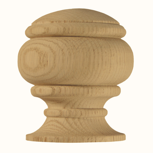 Traditional Eco-Friendly White Oak Ball Newel Cap Stair Parts for Staircase 1 Year Warranty From Whosale EFS Factory Viet Nam - Product Image 1