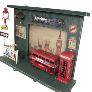 Vintage Double Decker London Bus <b>Shadow</b> <b>Box</b> Handmade Wooden Wall Decor Classic 41.91Lx11.43Wx38.1H cm - Product Image 4