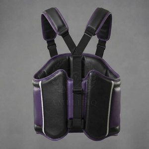 Protège-poitrine en cuir rembourré réglable pour la boxe, le MMA, le kickboxing, les arts martiaux, la lutte, l'entraînement, léger et écologique - Product Image 2