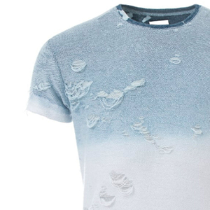 Camisetas de Hombre de Alta Calidad, Personalizadas, con Efecto Desgastado, Manga Corta, Corte Regular, Ecológicas, Transpirables, 100% Algodón - Product Image 4