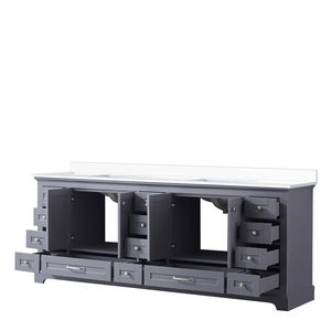 Dark Grey 84 In. W X 22 In. D Double Bath <b>Vanity</b> with White Quartz Top <b>Bathroom</b> <b>Vanities</b> - Product Image 5