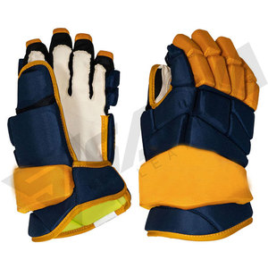 Gants de sécurité pour le sport de hockey sur glace, longueur poignet, bleu marine, jaune, polyester, respirants, non doublés, pour les sports de plein air, printemps automne - Product Image 6