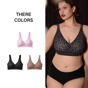 บราไร้โครงแบบยกกระชับลายเสือดาวสุดเซ็กซี่ ขายส่งจากโรงงาน รับทำโลโก้ บราเนื้อนุ่ม ระบายอากาศได้ดี ไซส์พลัส ไร้ตะเข็บ สำหรับผู้หญิง - Product Image 2