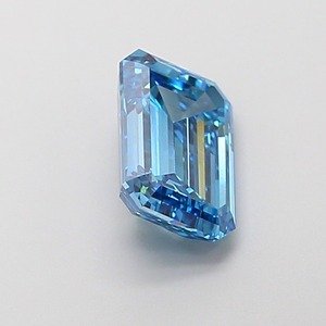 Diamant de laboratoire de 1,84 carat, taille émeraude, bleu vif fantaisie, clarté VS2, polissage excellent, pierre précieuse CVD de qualité supérieure, bijou de luxe - Product Image 4